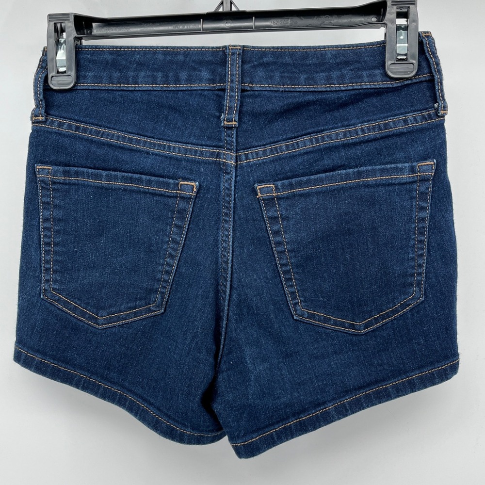 Wild Fable High Rise Shorts Womens 2 Dark Wash Excellent Stretch Denim - Picture 2 of 7